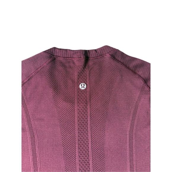 Lululemon Swiftly Tech Long Sleeve size 6 Cassis Red Marsala Athletic Top - Picture 7 of 10